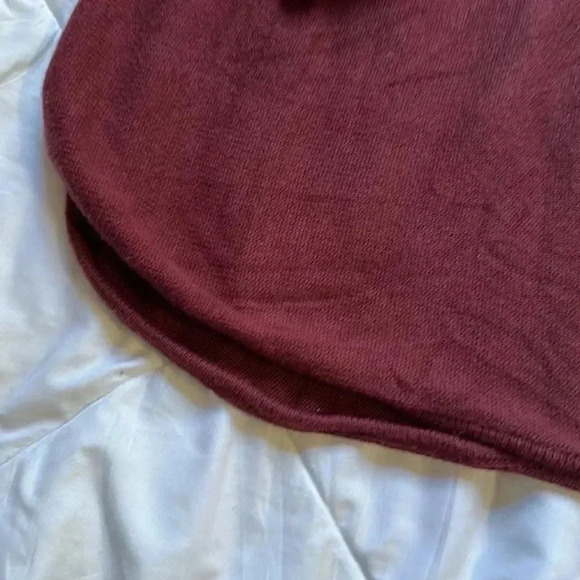 Michael Kors maroon scoop neck sweater zips in back size large - Picture 4 of 6